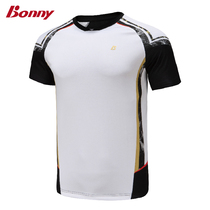 Bonny wave men and women sports T-shirt V neck sweatshirt moisture absorption perspiration quick dry breathable badminton conserved