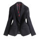 2023 Autumn and Winter New Slim Fit Small Suit Women's Thickened Short Wool Suit Black One-Button Wool Jacket