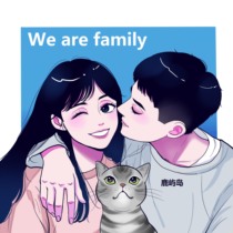 Cold wind Q-page portrait hand-painted design WeChat Cartoon Cartoon custom live-action photo couple photo illustration