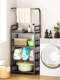 Balcony Storage Rack, Bathroom Floor-Standing Rack Next to the Washing Machine, Multi-Layer Storage Rack for Laundry Detergent, Washbasin, and Towels