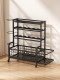 Sports and Fitness Equipment Storage Rack, Home Basketball Rack, Kettlebell Dumbbell Rack, Foam Roller Yoga Mat Storage Rack with Wheels