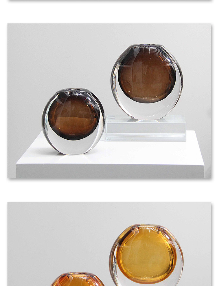 Минималистский и роскошный high-end дух красивый толстая качество воды кристалл стекло ваза искусство стекло цветок гостиная рабочий стол декоративный украшение    