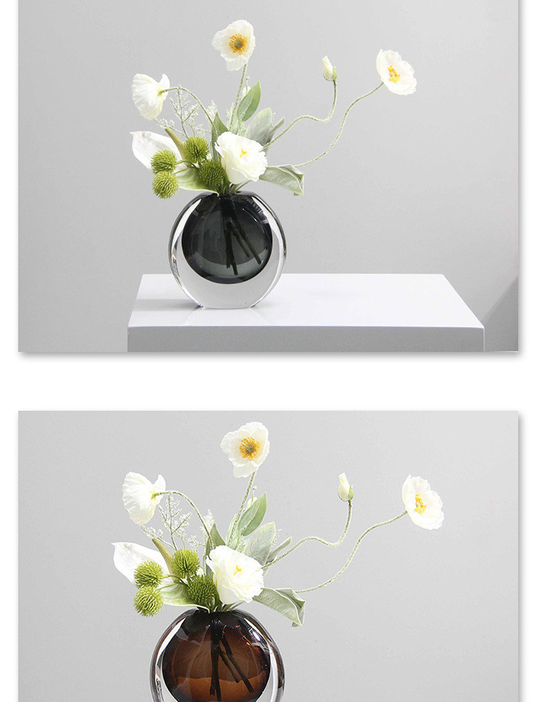 Минималистский и роскошный high-end дух красивый толстая качество воды кристалл стекло ваза искусство стекло цветок гостиная рабочий стол декоративный украшение    