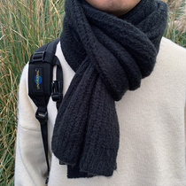 Japanese scarf male winter pure color imitates hand hand hand hand hand-hand birthday present fashionable mans neck