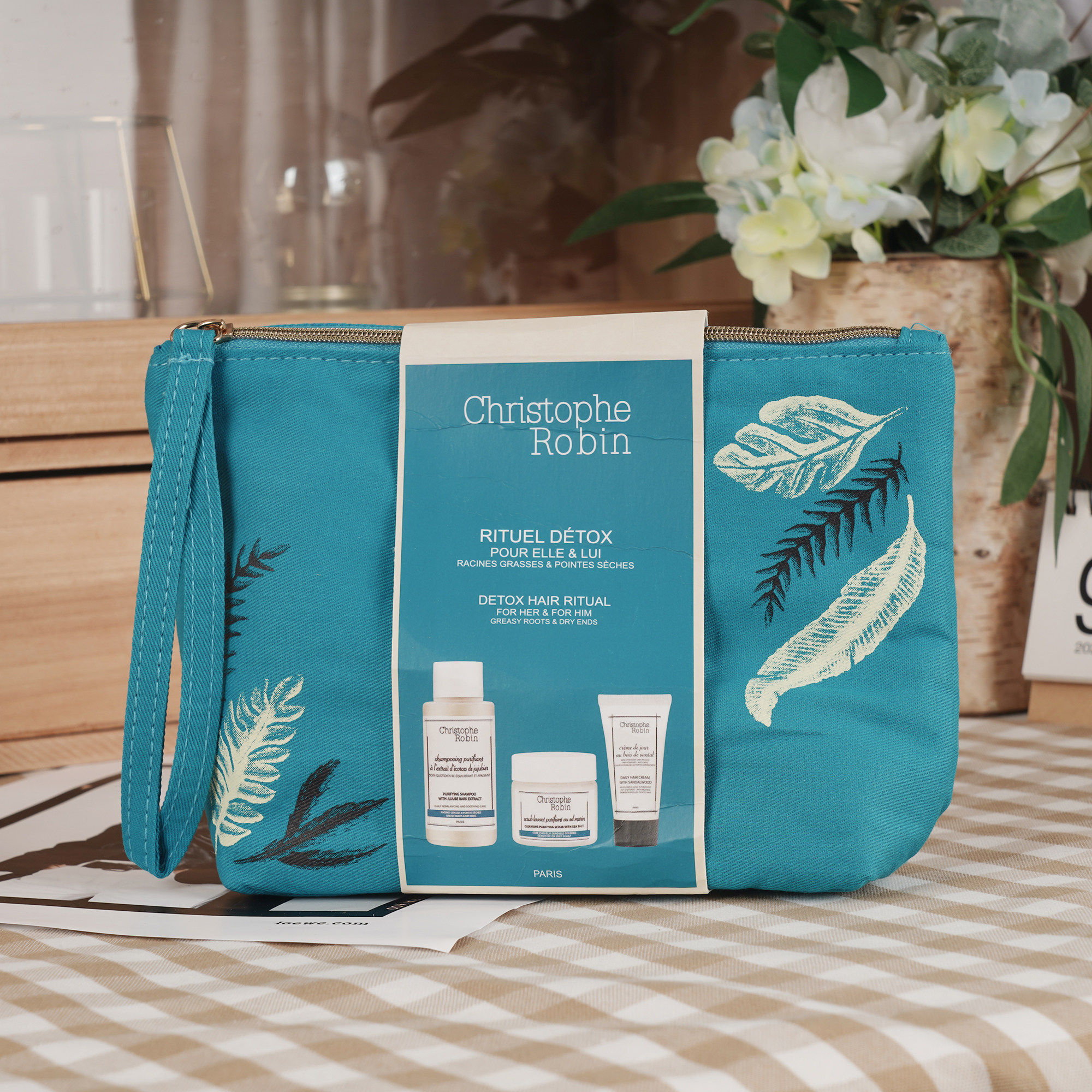 ChristopheRobin Sea Salt Shampoo Oil-Prevention Travel Set Trial Pack Shampoo Handle Handle Portable