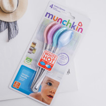 American Munchkin full of fun health spoon McKenzie complementary food Anti-scalding training baby silicone soft head spoon