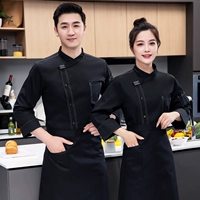 Черный лонгслив, фартук