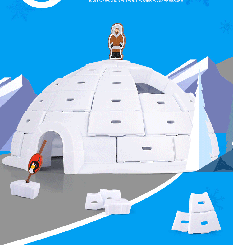 Penguin snow house board trò chơi phá hủy băng trẻ em trò chơi máy tính để bàn phá băng cha mẹ-con rung động cùng một đoạn đồ chơi giáo dục tương tác - Trò chơi cờ vua / máy tính để bàn cho trẻ em bé chơi trò chơi