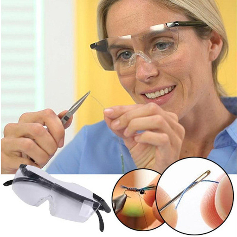 Old man glasses head-mounted magnifying glass high-definition reading mobile phone reading maintenance 3 times 20 high power reading glasses men and women