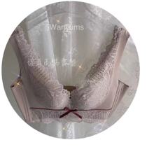 No steel ring coalestations adjustment-type bra small breasted without steel ring The plastic beauty salon bra gathers untraceless lace