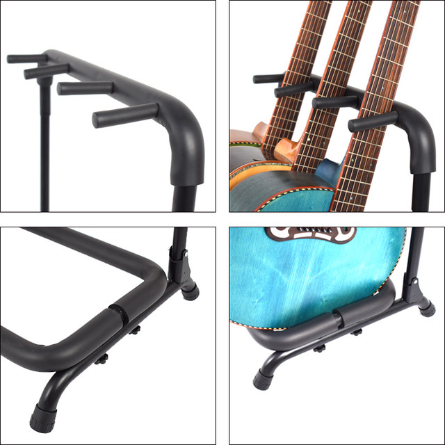 Guitar Stand Multiple Guitar Stands 3/5/7/9 Guitars ໄຟຟ້າ Wooden Folk Classical Bass Multiple Display