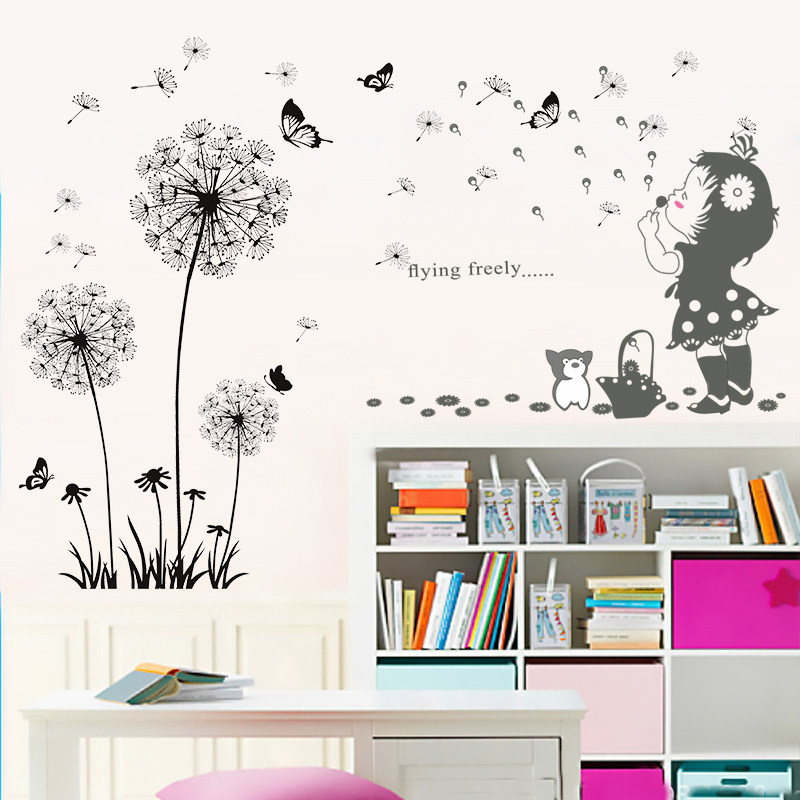 Creative welcoming girls bedroom bedroom self-adhesive room wall decorative stickers stickers drawing room sofa wall