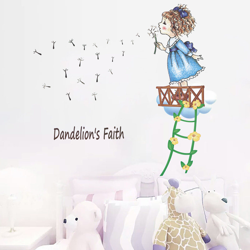 Living room abstract room layout wall decoration stickers creative bedroom bedside warm and lovely girl wall stickers