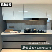 Kitchen cupboard door set for tempered glass crystal steel door free of punch custom hearth door self-loading crystal steel door order to be made