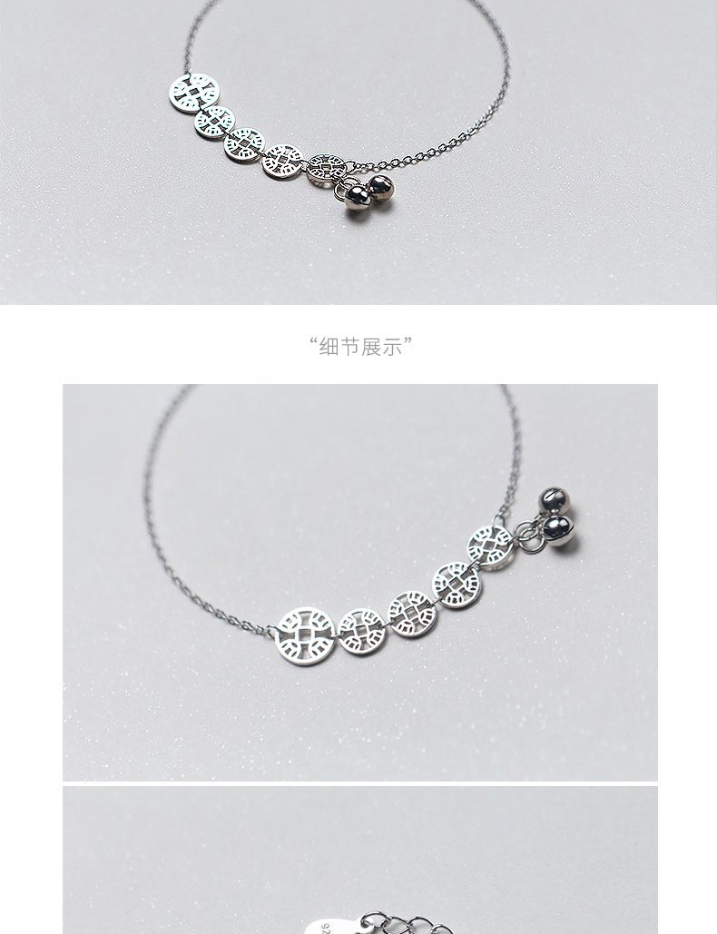 Yêu lodge 925 bạc vòng chân nữ Nhật Bản và Hàn Quốc phong cách retro đồng vòng chân cá tính chuông quốc gia mùa hè chân trang sức lắc chân nam
