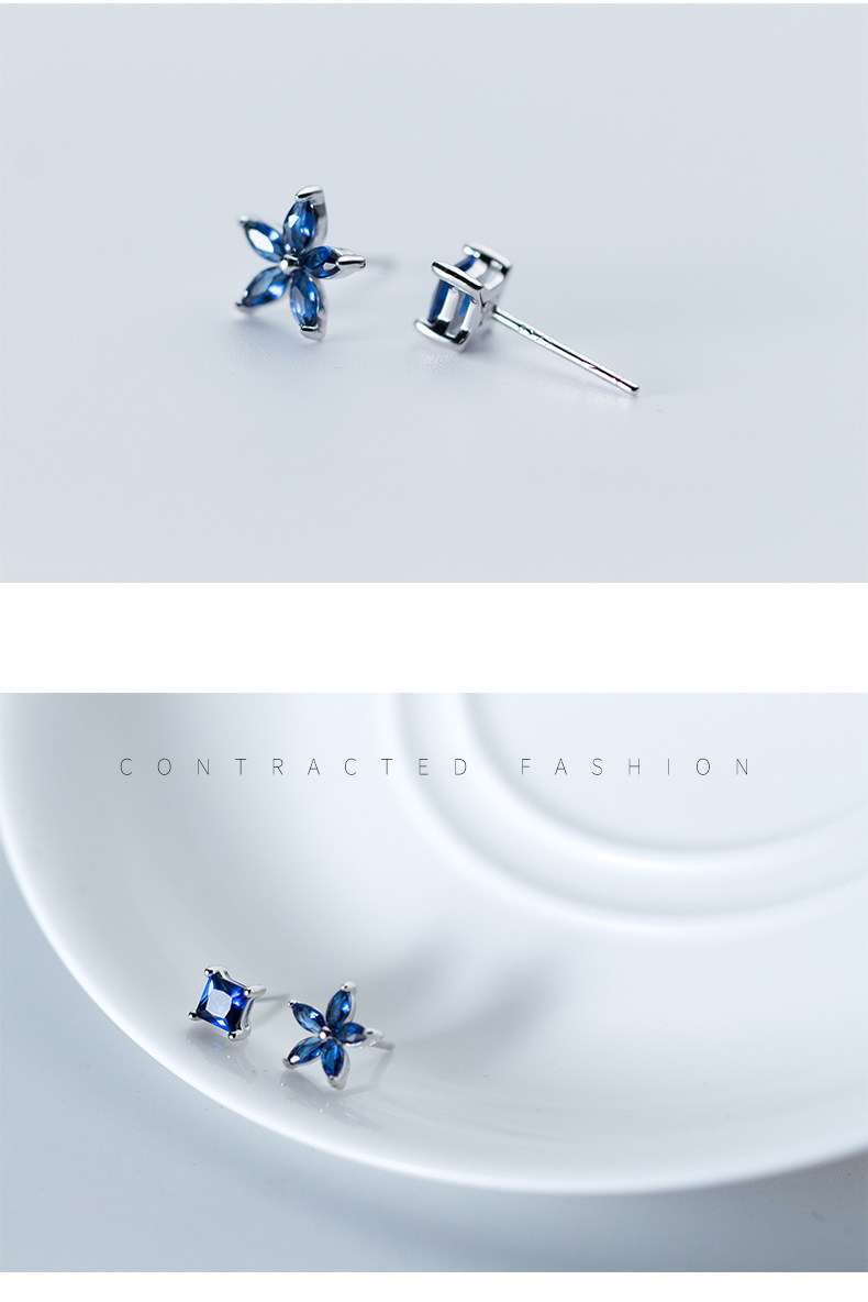 Blue Flower Earrings 3