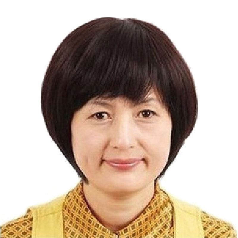 Real hair wig Lady's middle-aged wig can be Qi can be oblique bangs short straight hair mom bobo head real hairstyle