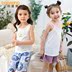 sling nhỏ Girls vest áo strappy Smodale bên ngoài mặc loose mùa hè không tay mỏng bé top quần áo trẻ em vòng cổ của. 