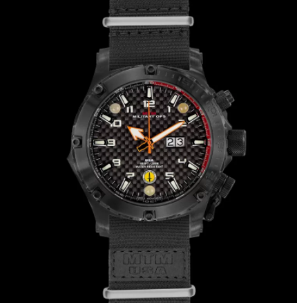 MTM Watch Vulture Titanium Shell Military Watch Carbon Disk Men Watch Quartz Movement Multi-function Electronic Man Watch