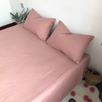 hohowhome single bean paste color simple sheet pillowcase solid color dark color cotton cotton 1 8m1 5m bed