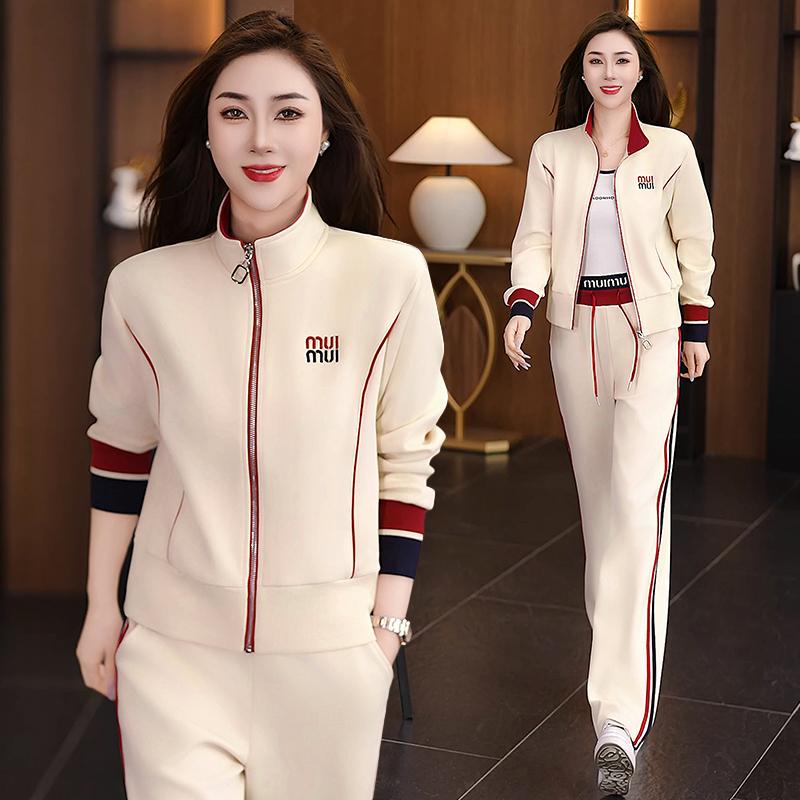 Fashionable Casual Sportswear Set for Women 2026 Spring and Autumn New Style Stylish Age-Reducing Cardigan Straight-Leg Pants Sweatshirt Two-Piece Set Fashionable Casual Sportswear Set for Women 2026 Spring and Autumn New Style Stylish Age-Reducing Cardigan Straight-Leg Pants Sweatshirt Two-Piece Set
