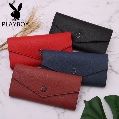 Playboy, бумажник, сумка через плечо, длинный кошелек, кожаный картхолдер, подарочная коробка, из натуральной кожи, 2020