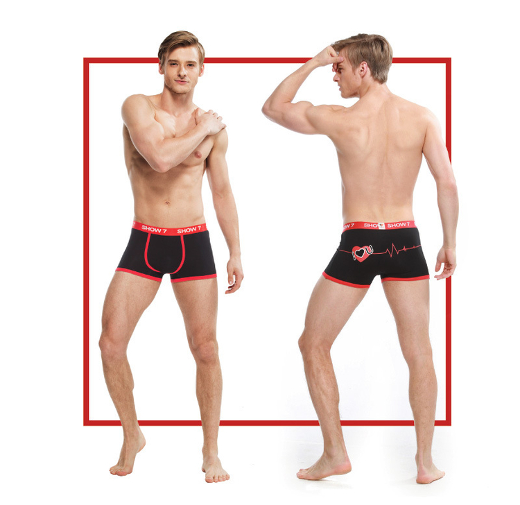 Vài đồ lót sợi tre nam boxer của phụ nữ tam giác sexy phù hợp với dễ thương Valentine món quà Ngày hộp quà tặng quần lót nam cotton thun lạnh