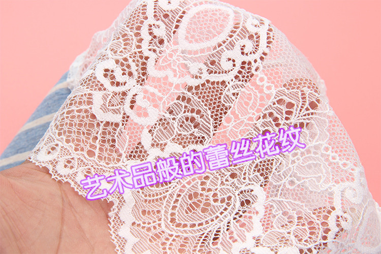 Cặp vợ chồng đồ lót cotton nóng sọc cá tính ren phụ nữ rỗng trong suốt tam giác bông nam boxer thời trang đồ lót