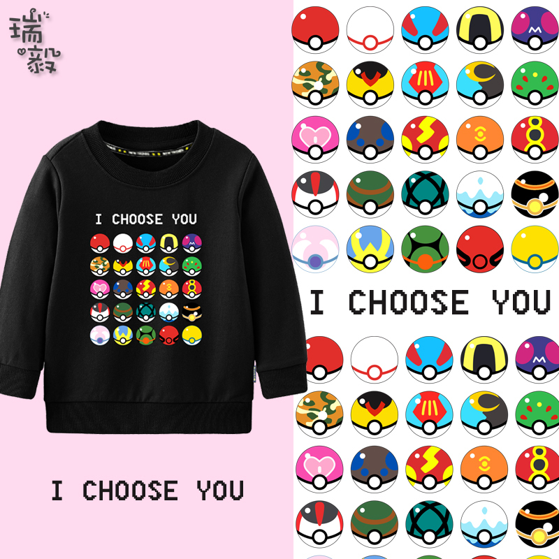 Pokémon Poké Ball Pikachu Nintendo Game Crewneck Sweatshirt Unisex Children's Student Style Long Sleeve Clothing Pokémon Poké Ball Pikachu Nintendo Game Crewneck Sweatshirt Unisex Children's Student Style Long Sleeve Clothing