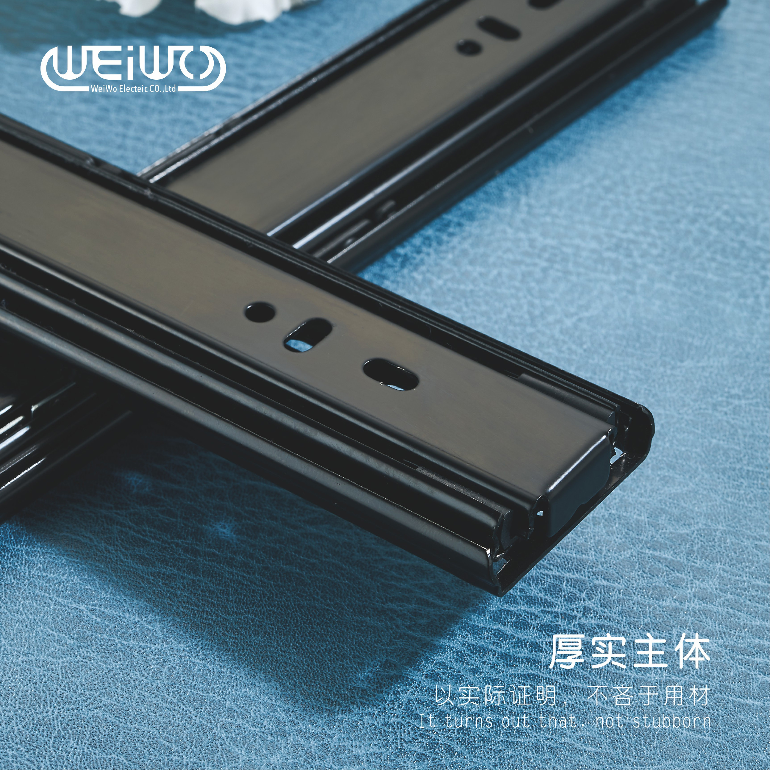 Hettich track walk bead three section damping buffer German original cabinet wardrobe guide rail 