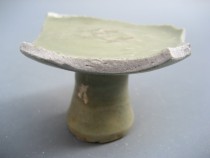 Ming Longquan kiln celadon molded stem bowl piece
