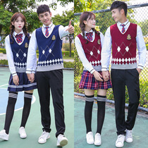 First High School Students School Uniform Suit Campus Clothing College Wind Korea Yinglun Autumn Clothing Class School Student Dress Uniform