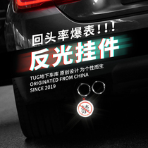 Car Reflective Sign Warning Pendant Internship New Hand Car Tail Decoration Sticker 3d Cubist Personality Literal Creative Retrofit