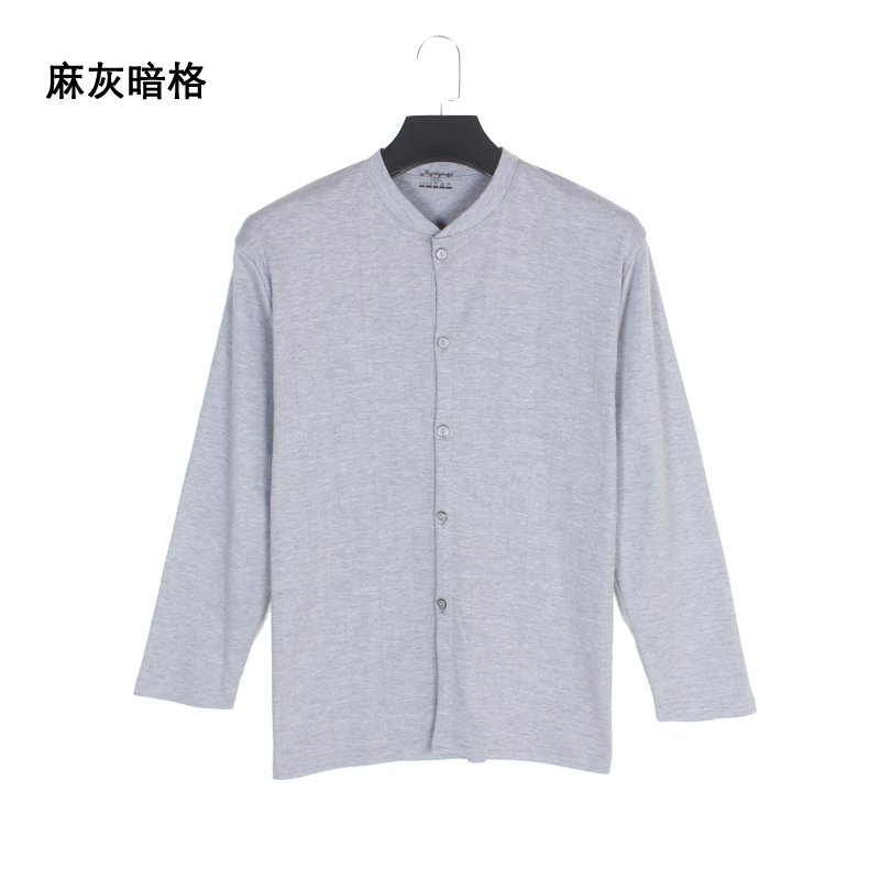 Nhật mens bông cardigan sashimi cộng chất béo để tăng bông áo len mùa thu lớn mã đồ lót mở trung niên.