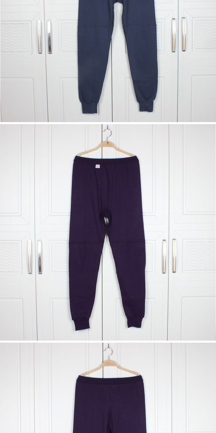 Quần áo nam và nữ mùa thu và trung niên với miếng đệm đầu gối và quần legging dài cotton dày nam cao eo rộng quần dài ấm áp quan giu nhiet