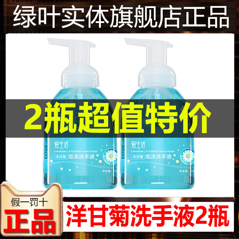 Green Leaf Love Life Chamomile Foam Hand Sanitizer Pregnant Women and Children Natural Hand Washing, Sterilizing and Disinfection 2 Bottles