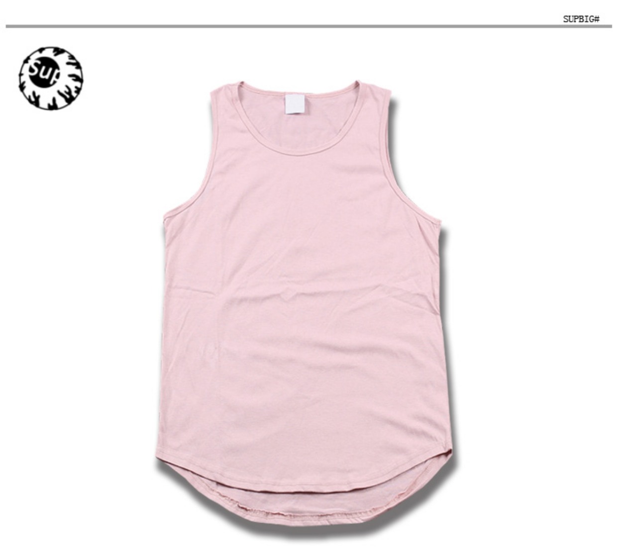 Châu Âu và Hoa Kỳ đường phố cao thấm mồ hôi cotton hem áo vest lỏng nam mùa xuân màu rắn thể thao áo sơ mi chạm đáy áo thể dục