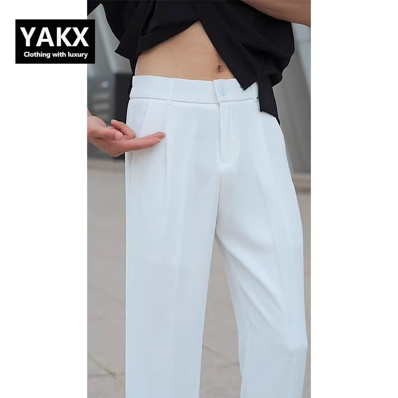 Naples Ice Silk White Dress Pants for Men, Summer Thin Style 2026 New Straight Loose Casual Trousers for Men Naples Ice Silk White Dress Pants for Men, Summer Thin Style 2026 New Straight Loose Casual Trousers for Men