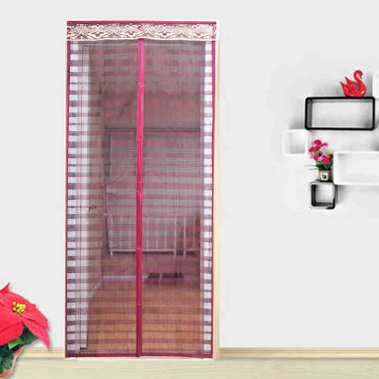 New Hot Sun Magnetic Soft Screen Door Mosquito and Fly Prevention Door Curtain Screen Door Wear Free Magnetic Strip Crystal Lattice Summer Fabric Bedroom