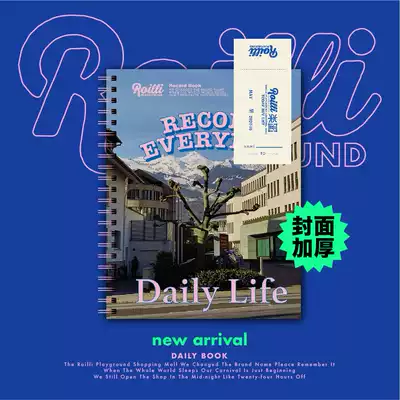 ROILLI] New hard cover retro girl pink 10,000 years diary Accounting memo schedule coil book