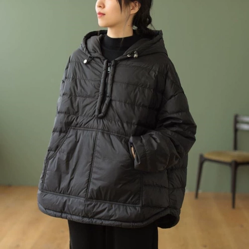 Легкая и тонкая толстовка, модный пуховик с пухом, куртка, большой размер, свободный крой, в корейском стиле