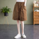 Exported to Germany on the last single day of foreign trade, Japanese-style workwear wide-leg pants for women, thin, loose, casual, slim, straight-leg five-point skirt pants
