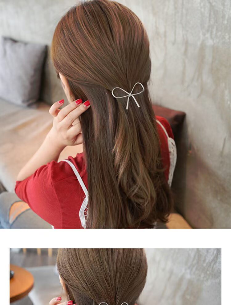 Phiên bản tiếng Nhật và tiếng Hàn của clip bên hình học rỗng đơn giản Liu Hai kẹp tóc khí chất ếch clip người lớn tóc thẻ Sen phụ kiện tóc Sen phụ kiện tóc cao cấp