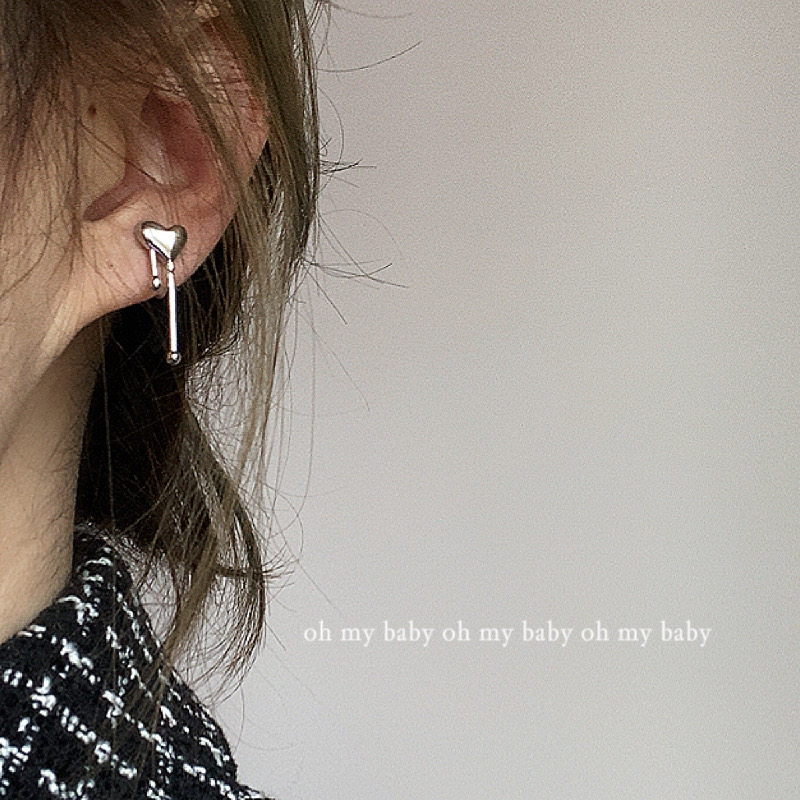 Can be worn without ear piercings Irregularly melted love ear acupuncture ear clips without ear piercings cold wind sweet and spicy