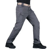 Summer outdoor tactical pants Mens thin breathable multi-bag pants Wear-resistant waterproof quick-drying pants Military fan training pants