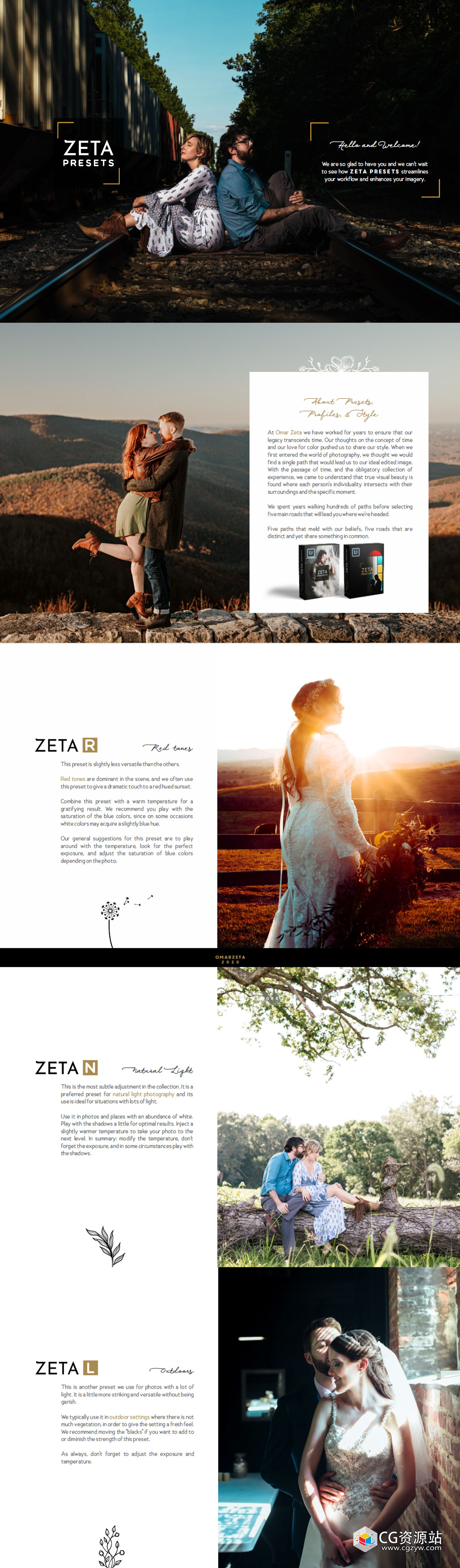 LR预设-7组婚礼摄影调色预设+配置文件包 OmarZeta Zeta Presets + Profiles Pack-图片2