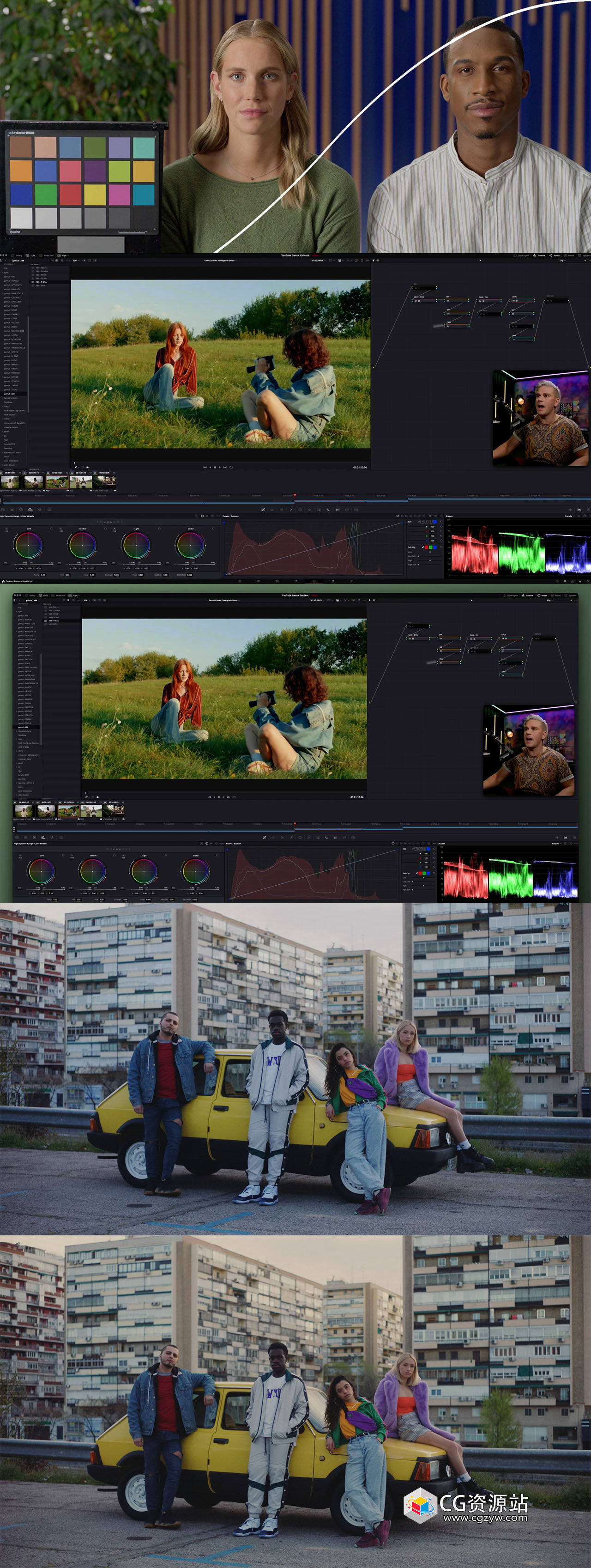 gamut – curves luts + powergrade