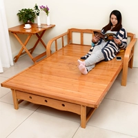 Складной диван для двоих для сна для взрослых из натурального дерева, 1.5м