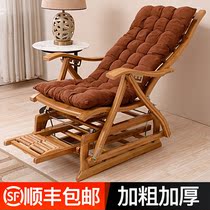 Folding bamboo rocking chair Bamboo recliner Elderly adult lunch break siesta chair Leisure chair Rocking chair Leisure chair Cool chair