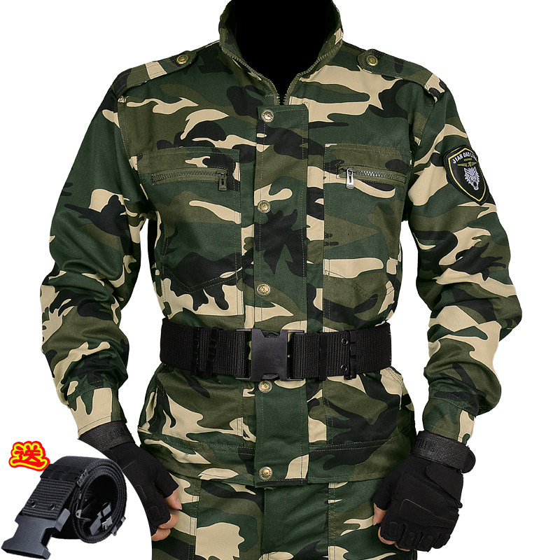 China's new style forest camouflage suit male regular genuine military fan clothing spring and autumn student military training wear-resistant